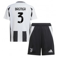 Juventus Gleison Bremer #3 Hjemmedraktsett Barn 2024-25 Kortermet (+ Korte bukser)